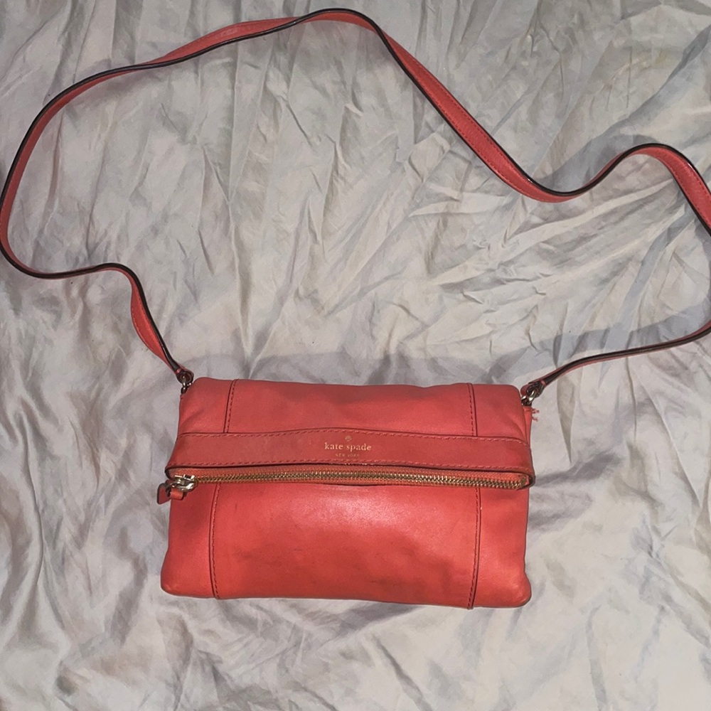 Kate Spade Crossbody bag, purse orangish red